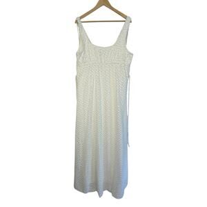 NWT WeWoreWhat x Revolve Eyelet Ruffle Slip Dress Womens Size XXL White [Flaw]